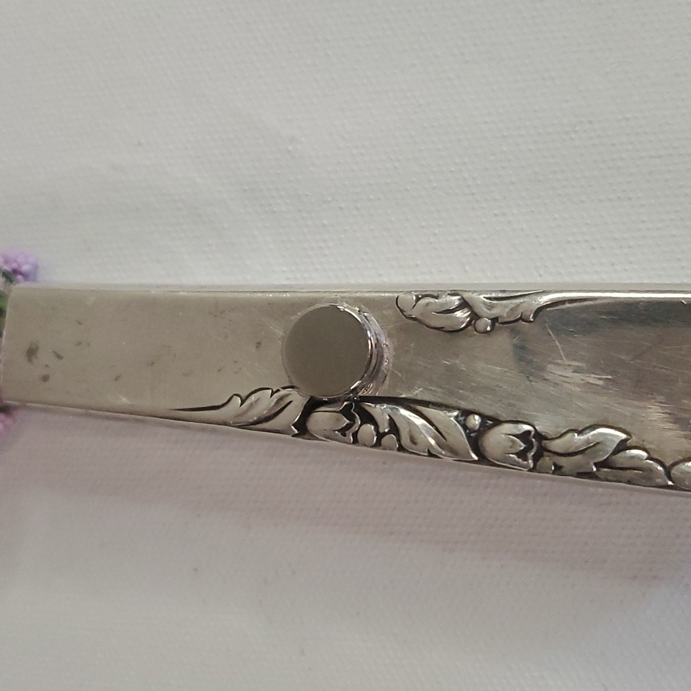 Refrigerator bud vase from vintage silverware - Picture 3 of 5